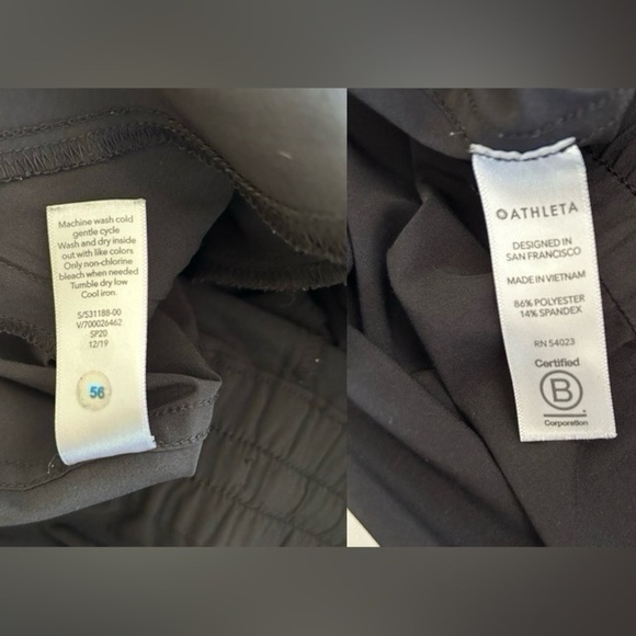 Athleta Unbound Black Jumpsuit Sleeveless Drawstring Waist Pockets size Large - Picture 15 of 15